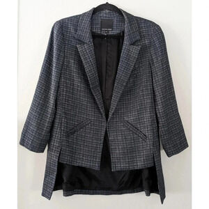 MARISSA WEBB Hi-Lo Metallic Tweed Blazer